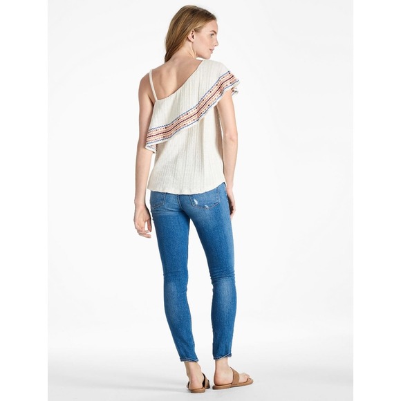 Lucky Brand Embroidered Off The Shoulder Top - Picture 3 of 4